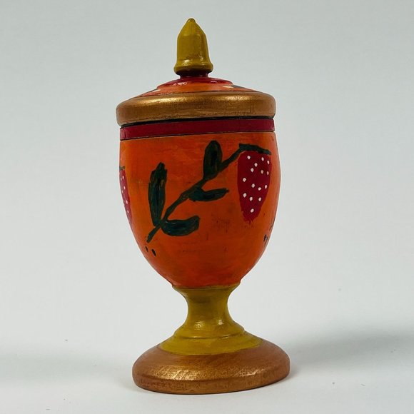 Unique 5 Wooden Handmade Urns 4" to 5 3/4" Tall some Signed - Picture 10 of 10